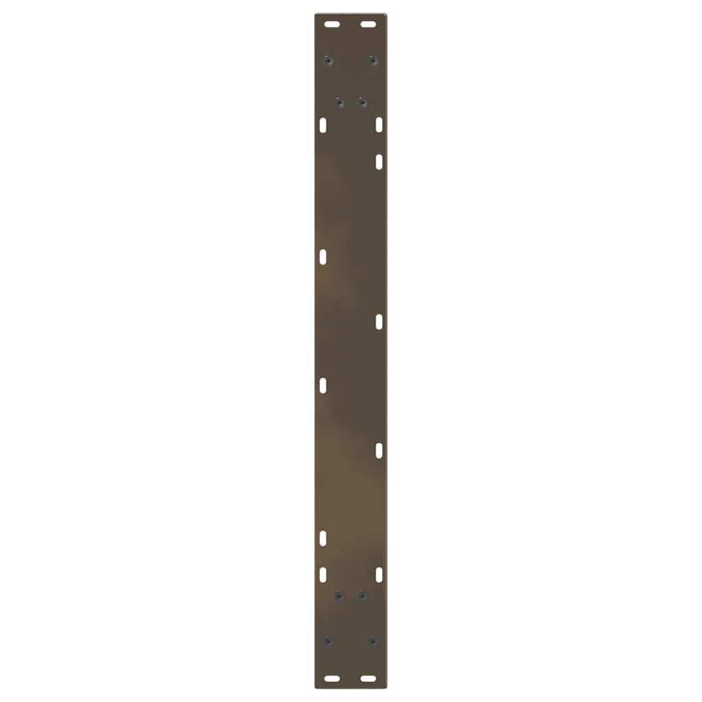spisebordsben V-formet 2 stk. naturstål 80x(72-73,3) cm stål