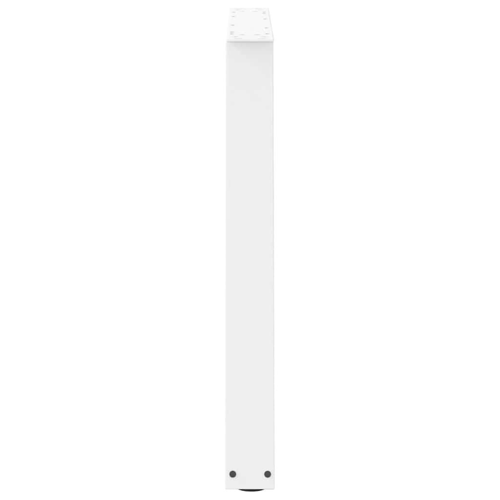 spisebordsben V-formet 2 stk. hvid 90 x (72-73,3) cm stål