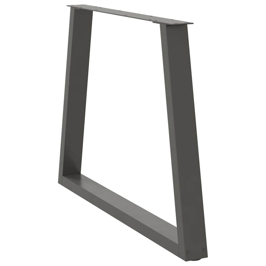 spisebordsben V-formet 2 stk. antracit 90 x (72-73,3) cm stål