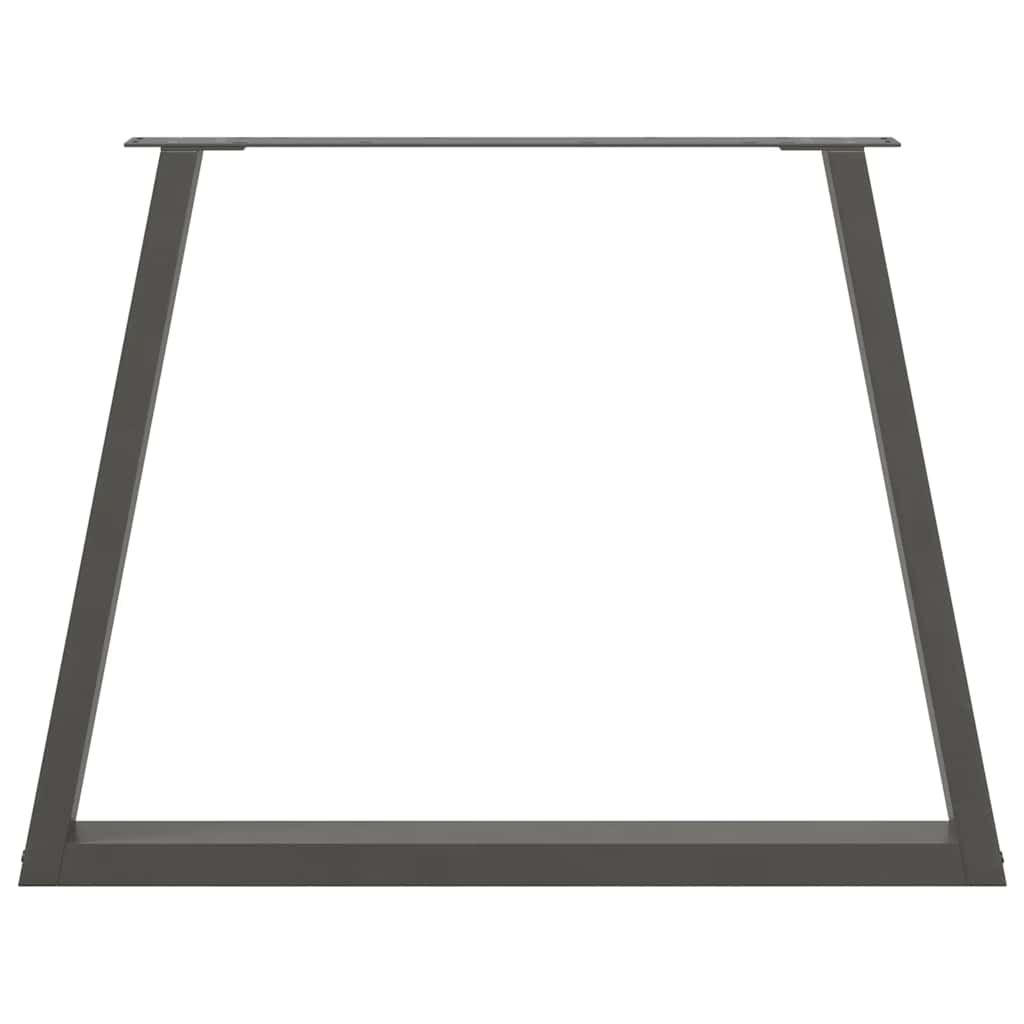 spisebordsben V-formet 2 stk. antracit 90 x (72-73,3) cm stål