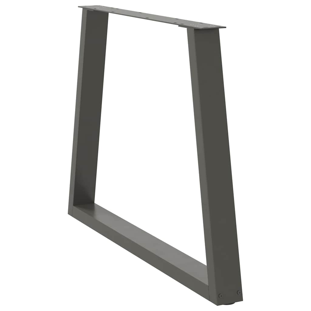 spisebordsben V-formet 2 stk. antracit 100x(72-73,3) cm stål
