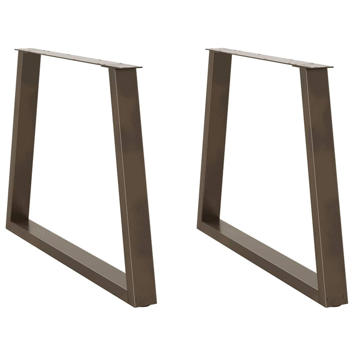 spisebordsben V-formet 2 stk. naturstål 100x(72-73,3) cm stål