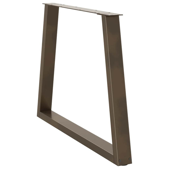 spisebordsben V-formet 2 stk. naturstål 100x(72-73,3) cm stål
