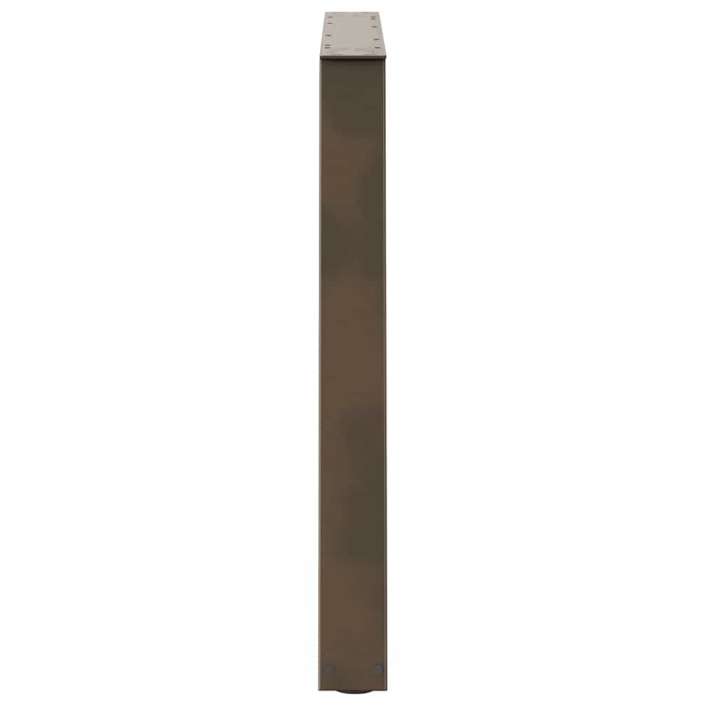 spisebordsben V-formet 2 stk. naturstål 100x(72-73,3) cm stål
