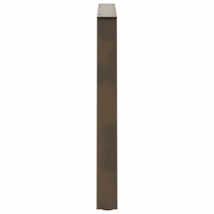 spisebordsben V-formet 2 stk. naturstål 100x(72-73,3) cm stål