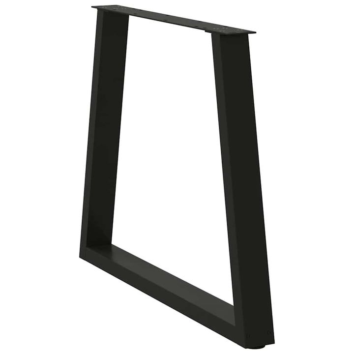spisebordsben V-formet 3 stk. sort 70 x (72-73,3) cm stål