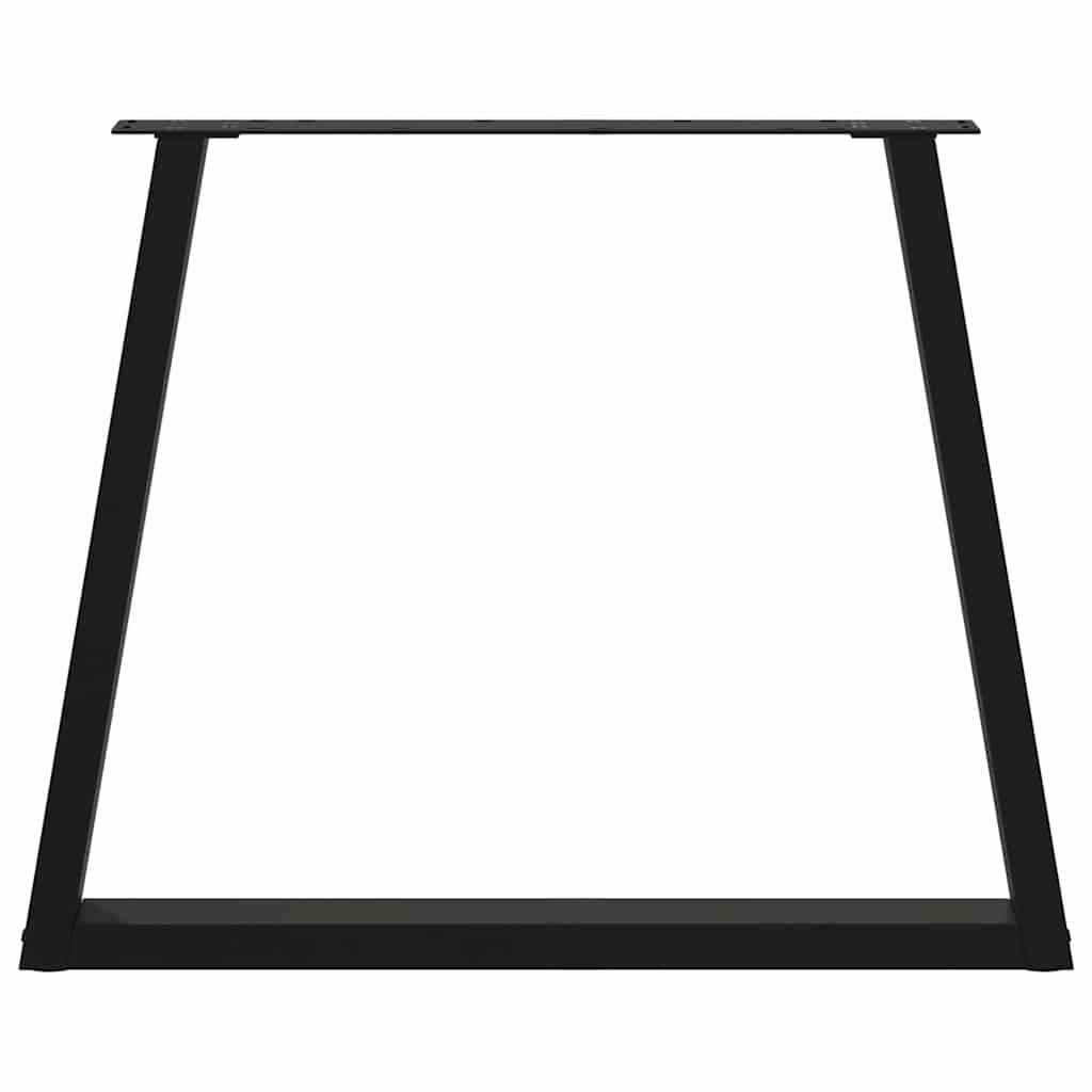 spisebordsben V-formet 3 stk. sort 70 x (72-73,3) cm stål