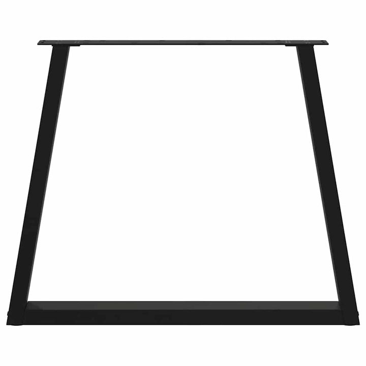 spisebordsben V-formet 3 stk. sort 70 x (72-73,3) cm stål