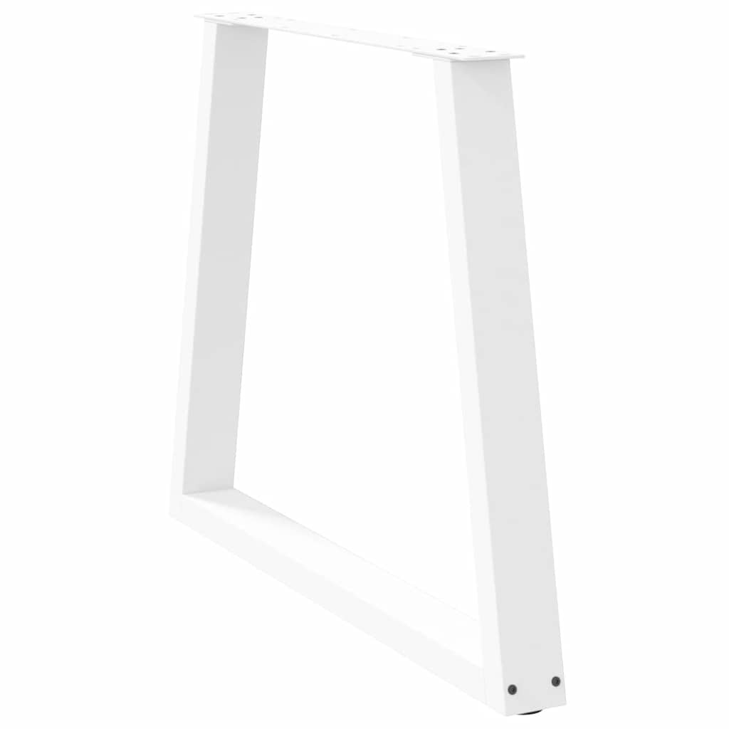 spisebordsben V-formet 3 stk. hvid 70 x (72-73,3) cm stål