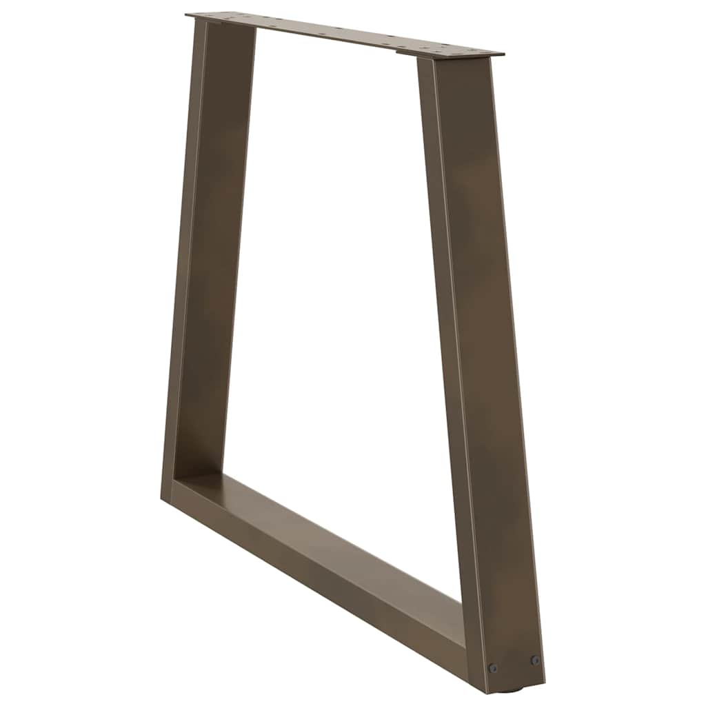 spisebordsben V-formet 3 stk. naturstål 70 x (72-73,3) cm stål