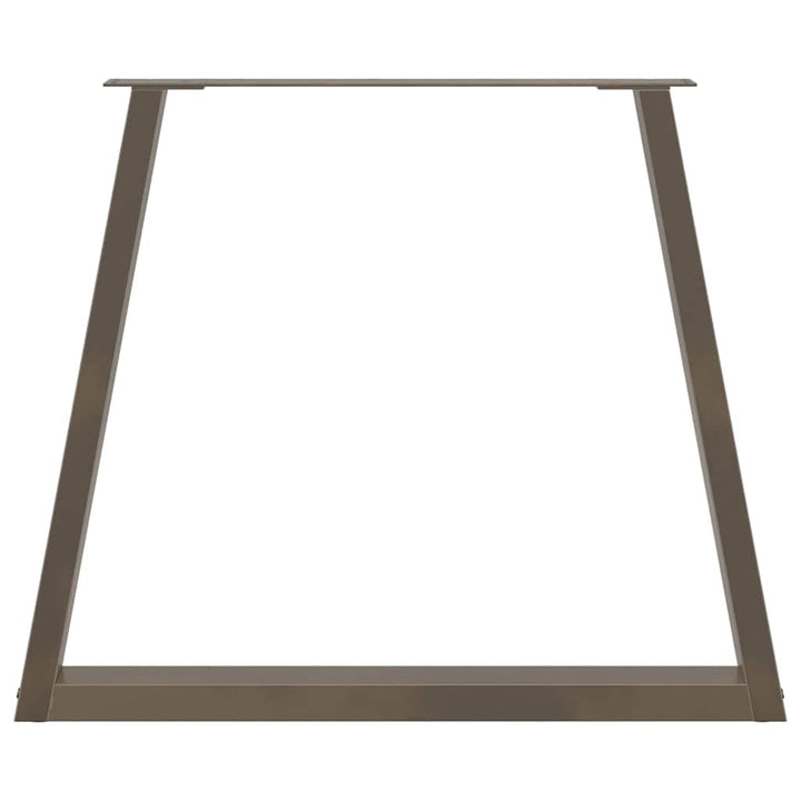 spisebordsben V-formet 3 stk. naturstål 70 x (72-73,3) cm stål