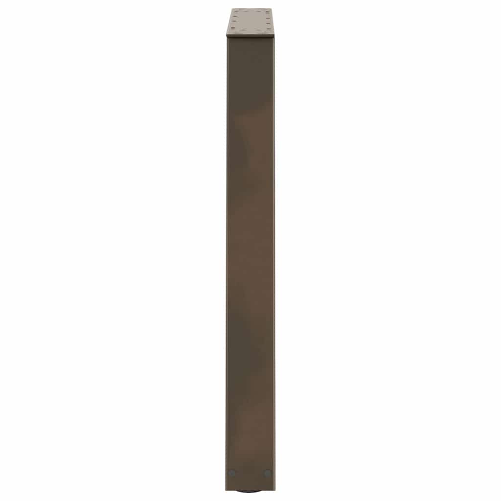 spisebordsben V-formet 3 stk. naturstål 70 x (72-73,3) cm stål