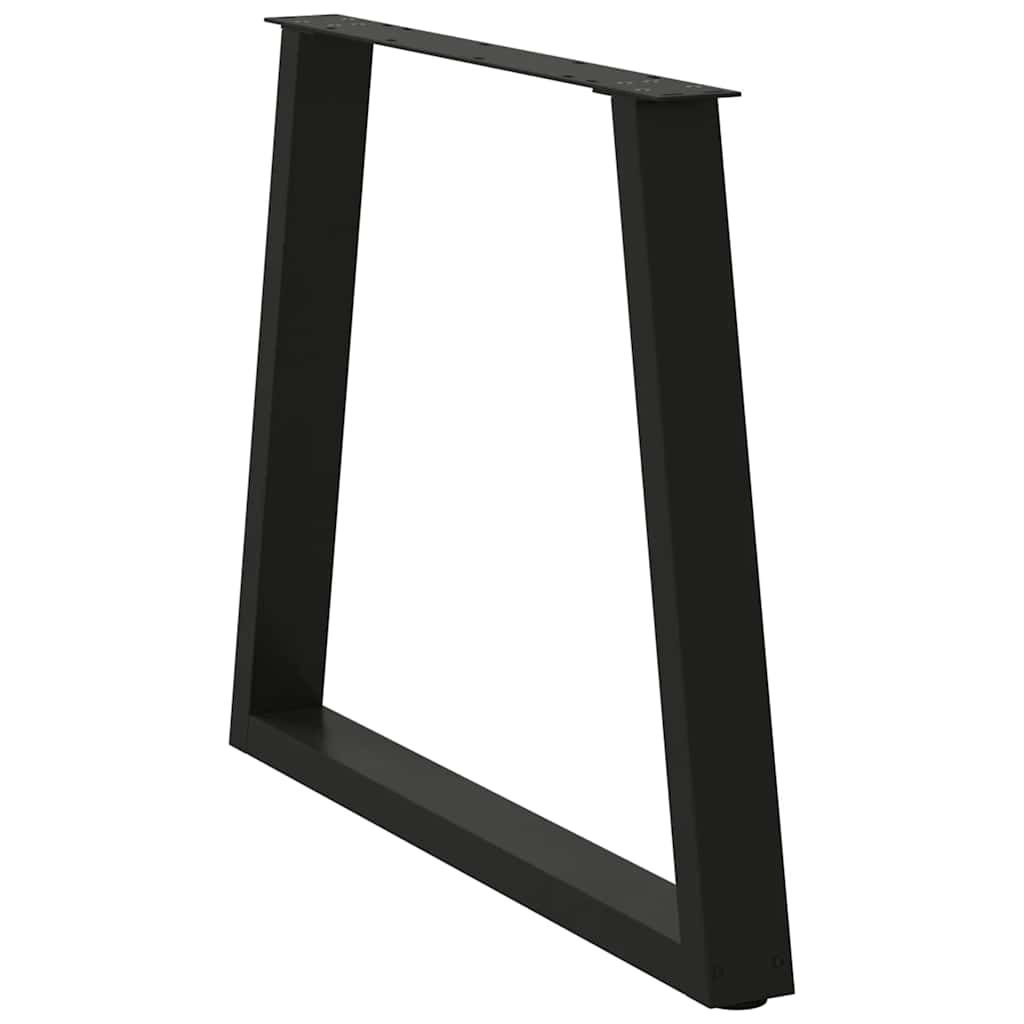 spisebordben V-formet 3 stk. sort 80 x (72-73,3) cm stål