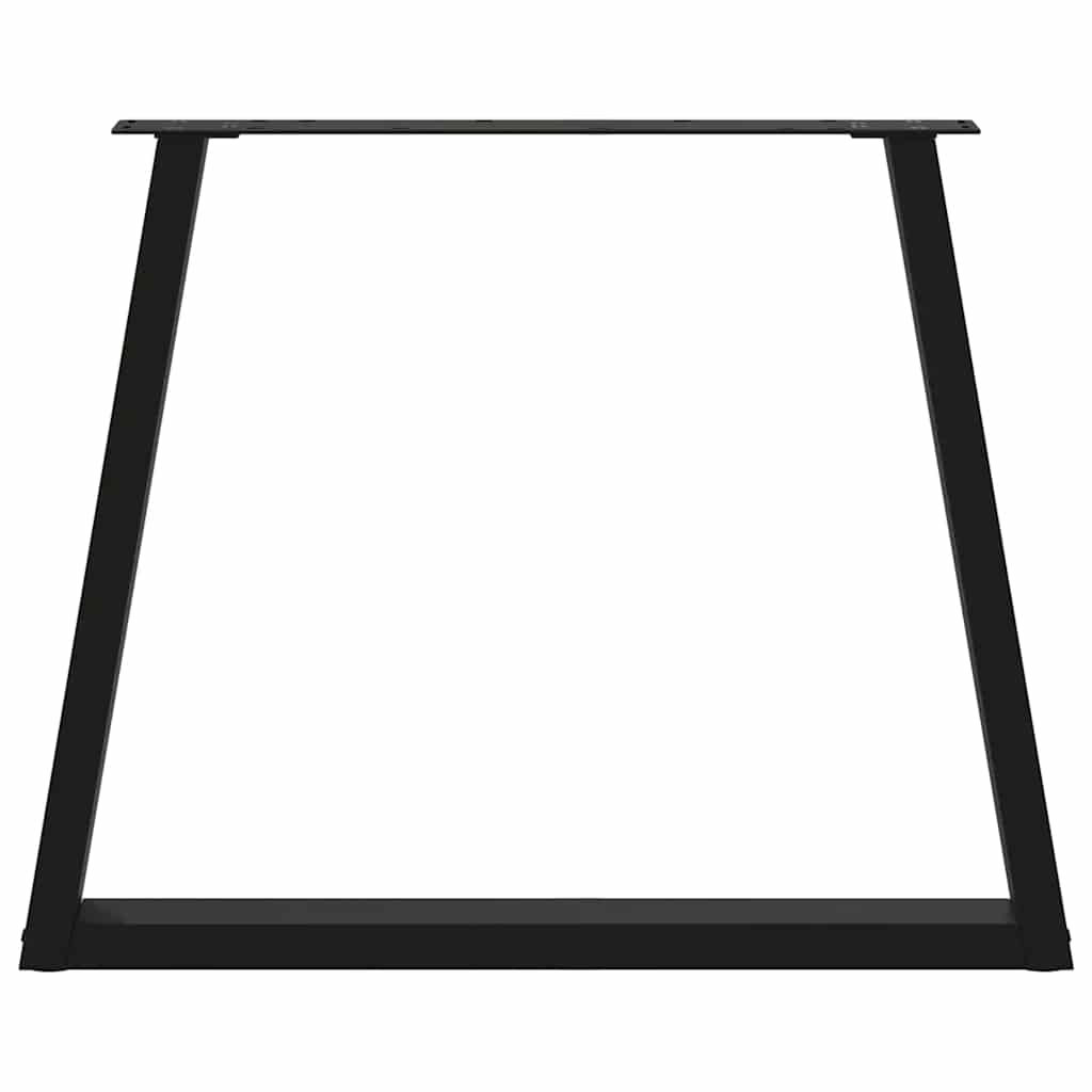 spisebordben V-formet 3 stk. sort 80 x (72-73,3) cm stål