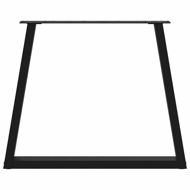 spisebordben V-formet 3 stk. sort 80 x (72-73,3) cm stål