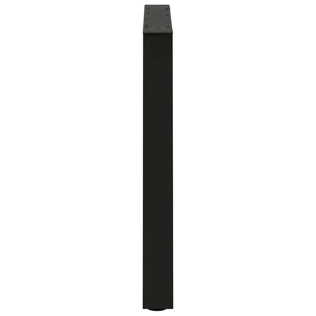 spisebordben V-formet 3 stk. sort 80 x (72-73,3) cm stål