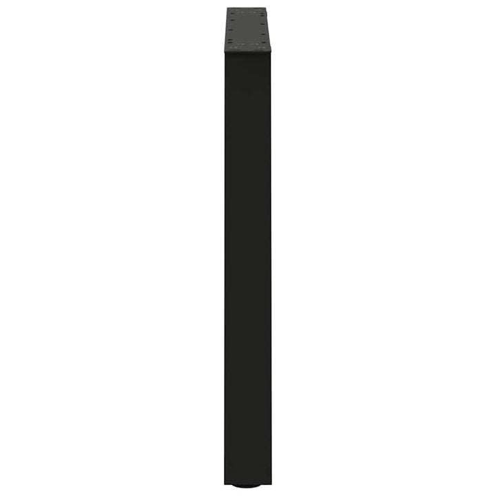 spisebordben V-formet 3 stk. sort 80 x (72-73,3) cm stål