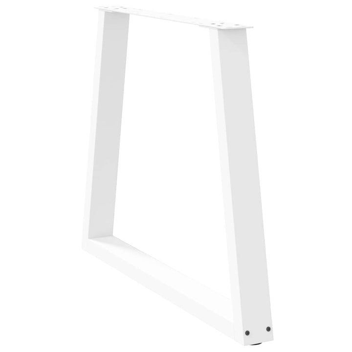 spisebordsben V-formet 3 stk. hvid 80x(72-73,3) cm stål