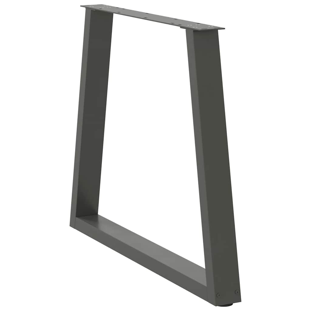 spisebordsben V-formet 3 stk. antracit 80x(72-73,3) cm stål