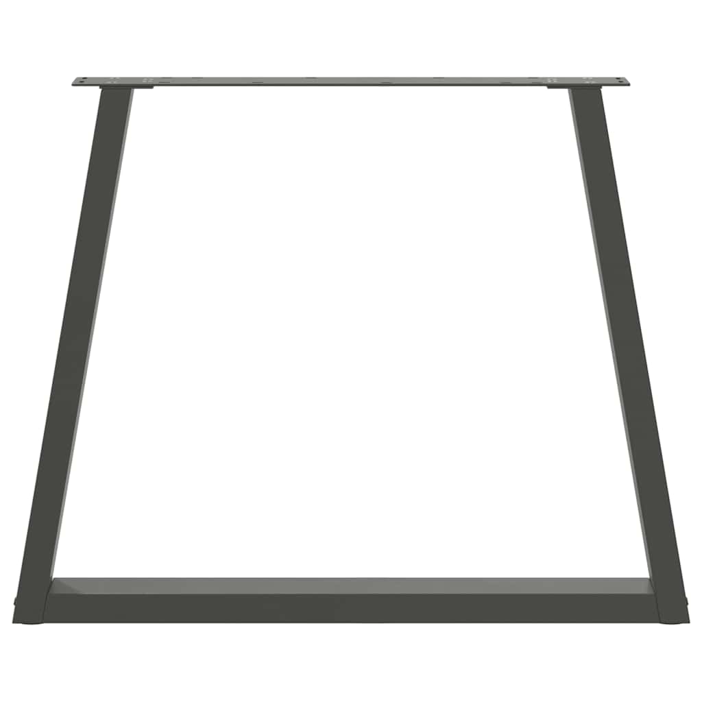 spisebordsben V-formet 3 stk. antracit 80x(72-73,3) cm stål