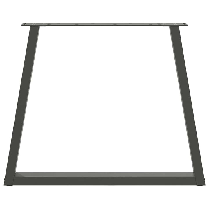 spisebordsben V-formet 3 stk. antracit 80x(72-73,3) cm stål