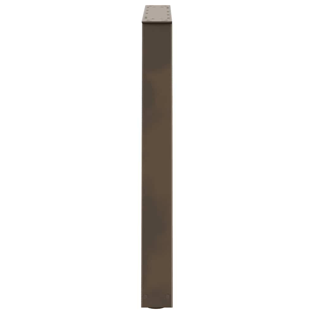 spisebordsben V-formet 3 stk. naturstål 80x(72-73,3) cm stål