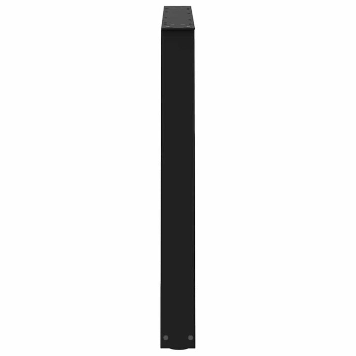 spisebordben V-formet 3 stk. sort 90 x (72-73,3) cm stål