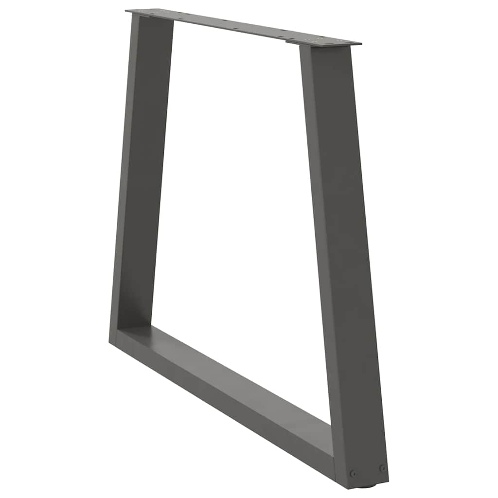 spisebordsben V-formet 3 stk. antracit 90 x (72-73,3) cm stål