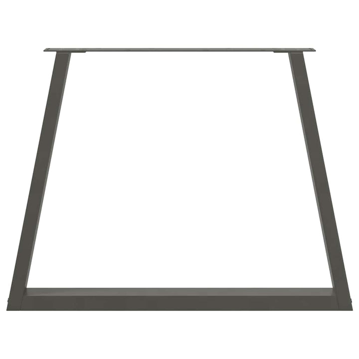 spisebordsben V-formet 3 stk. antracit 90 x (72-73,3) cm stål