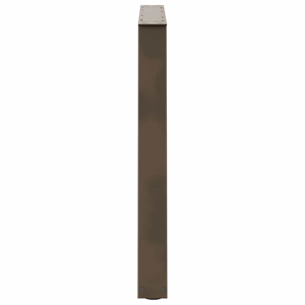 spisebordsben V-formet 3 stk. naturstål 90 x (72-73,3) cm stål