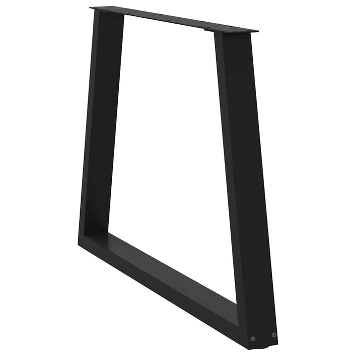 spisebordsben V-formet 3 stk. sort 100x(72-73,3) cm stål