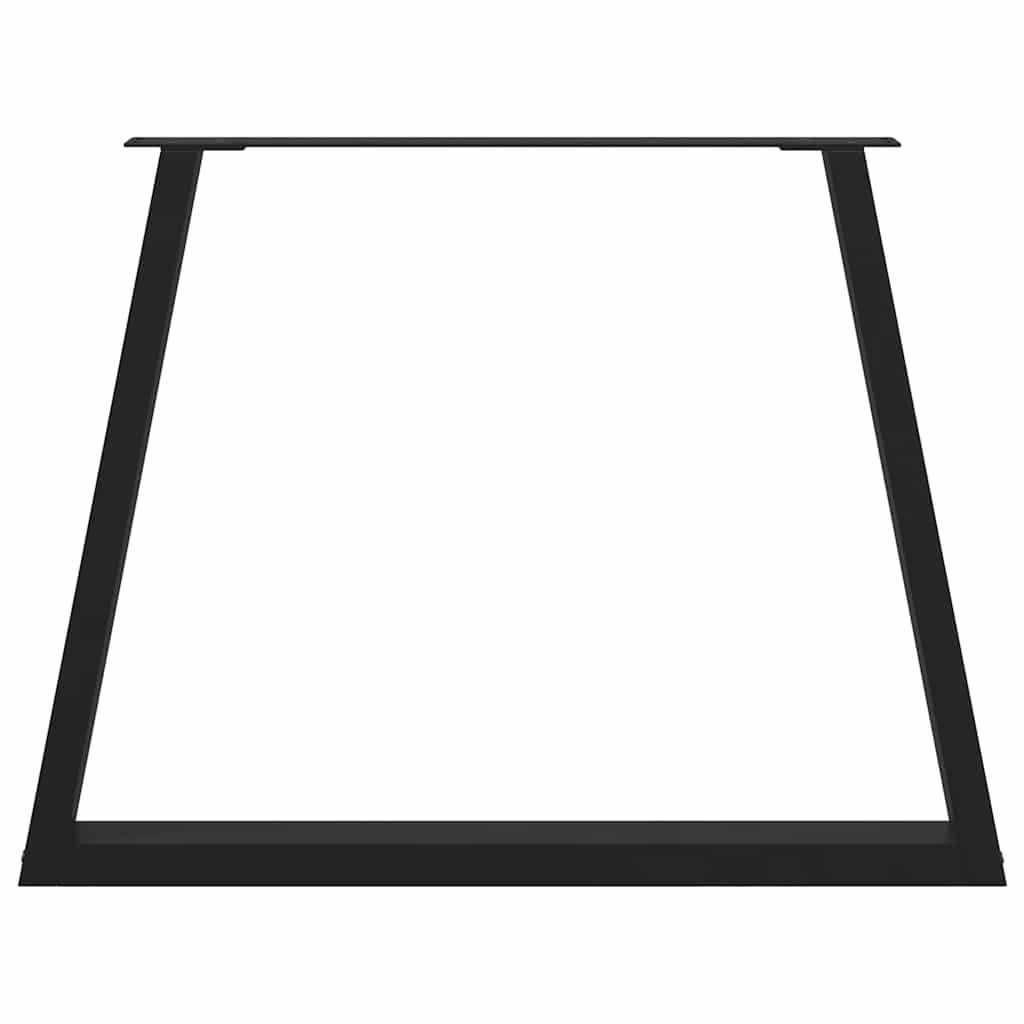 spisebordsben V-formet 3 stk. sort 100x(72-73,3) cm stål