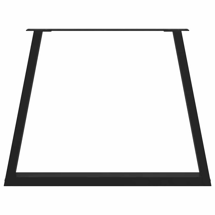 spisebordsben V-formet 3 stk. sort 100x(72-73,3) cm stål