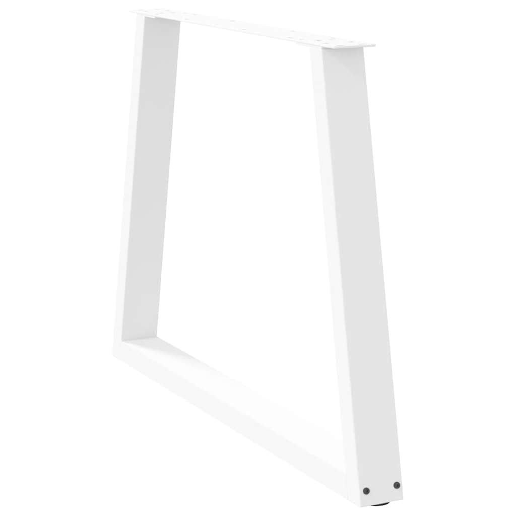 spisebordsben V-formet 3 stk. hvid 100x(72-73,3) cm stål