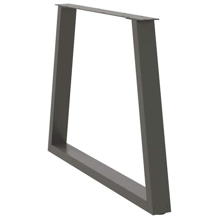 spisebordsben V-formet 3 stk. antracit 100x(72-73,3) cm stål