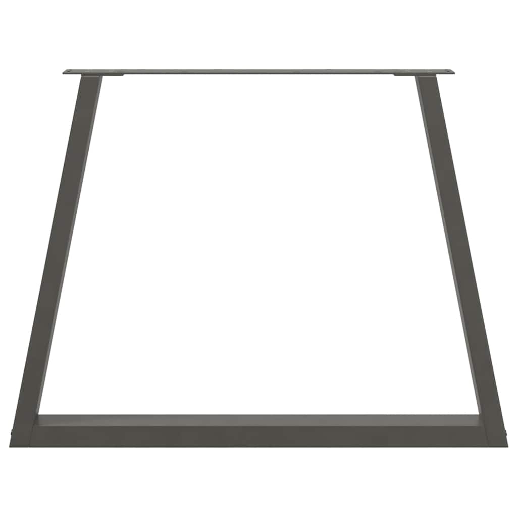 spisebordsben V-formet 3 stk. antracit 100x(72-73,3) cm stål