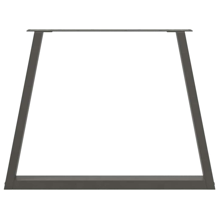 spisebordsben V-formet 3 stk. antracit 100x(72-73,3) cm stål