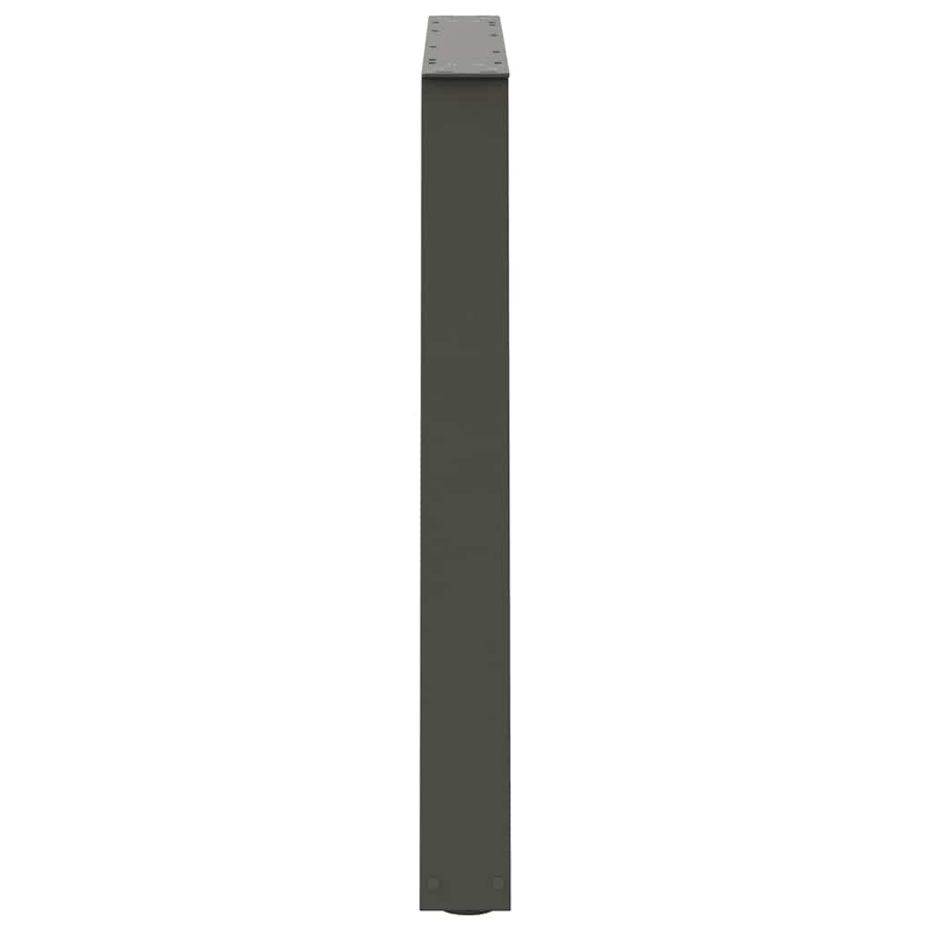 spisebordsben V-formet 3 stk. antracit 100x(72-73,3) cm stål