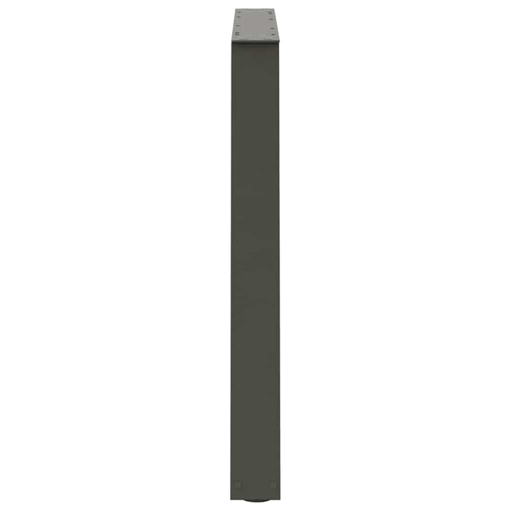 spisebordsben V-formet 3 stk. antracit 100x(72-73,3) cm stål