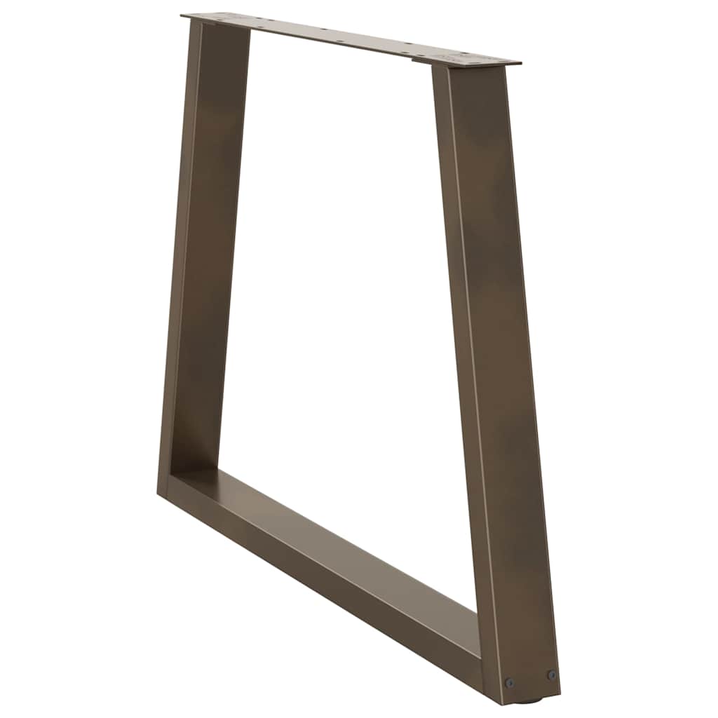 spisebordben V-formet 3 stk. naturstål 100x(72-73,3) cm stål