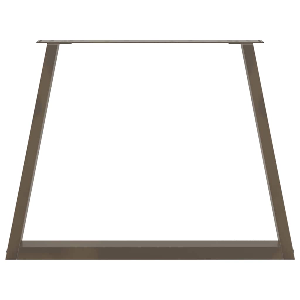 spisebordben V-formet 3 stk. naturstål 100x(72-73,3) cm stål