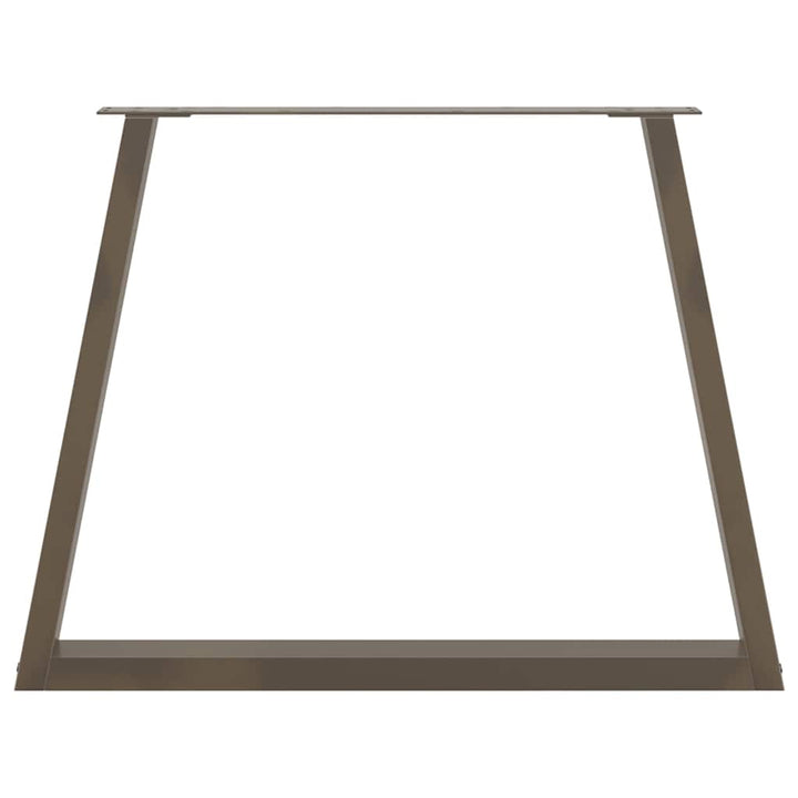 spisebordben V-formet 3 stk. naturstål 100x(72-73,3) cm stål