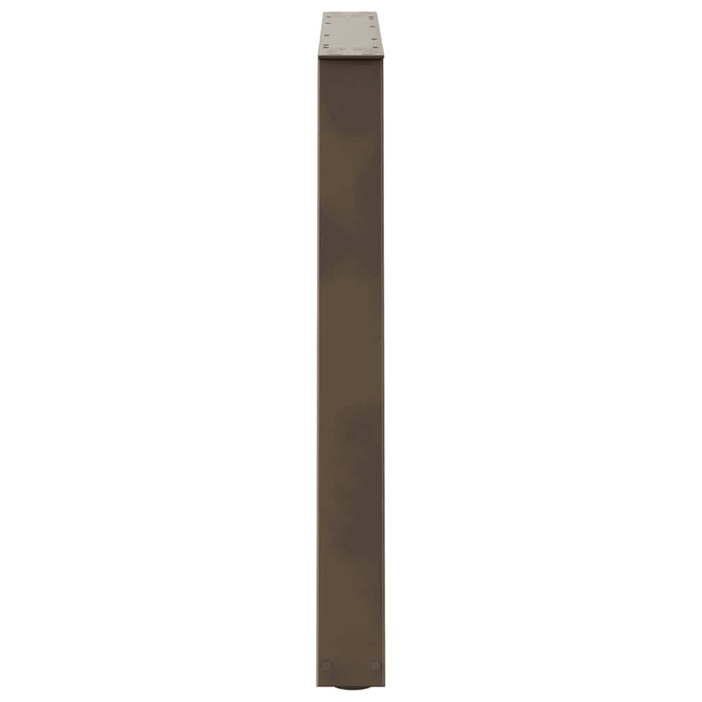 spisebordben V-formet 3 stk. naturstål 100x(72-73,3) cm stål