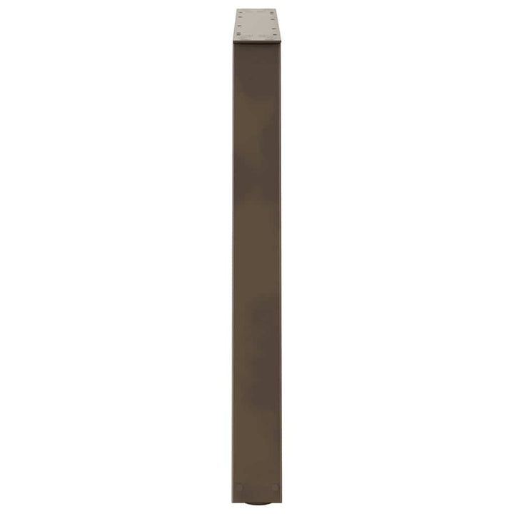 spisebordben V-formet 3 stk. naturstål 100x(72-73,3) cm stål