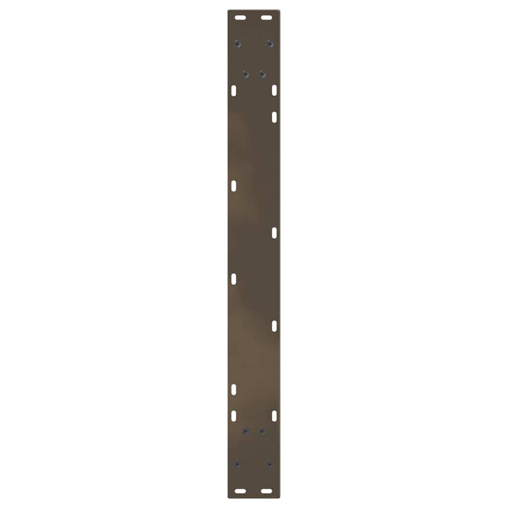 spisebordben V-formet 3 stk. naturstål 100x(72-73,3) cm stål