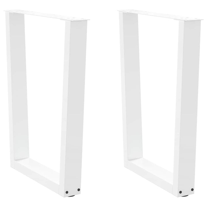 spisebordsben V-formet 2 stk. hvid 60 x (72-73,3) cm stål