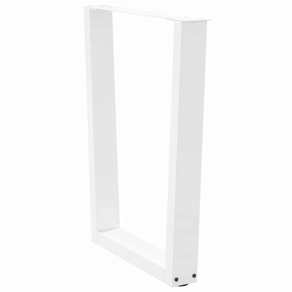 spisebordsben V-formet 2 stk. hvid 60 x (72-73,3) cm stål