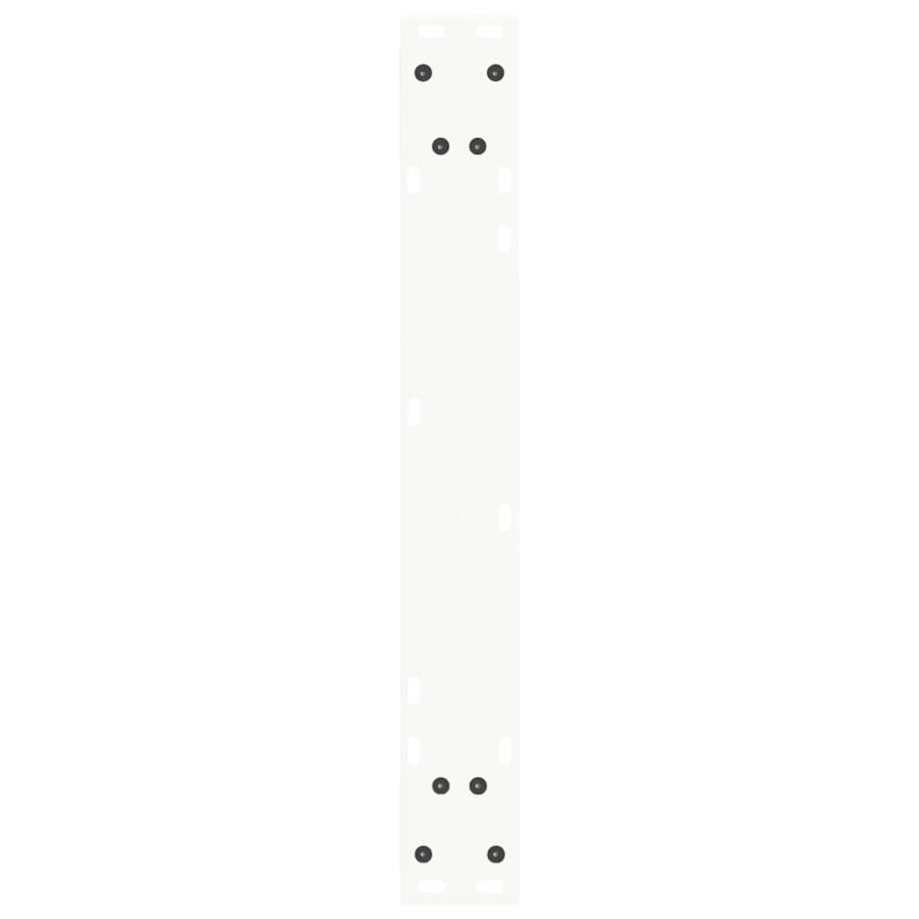 spisebordsben V-formet 2 stk. hvid 60 x (72-73,3) cm stål