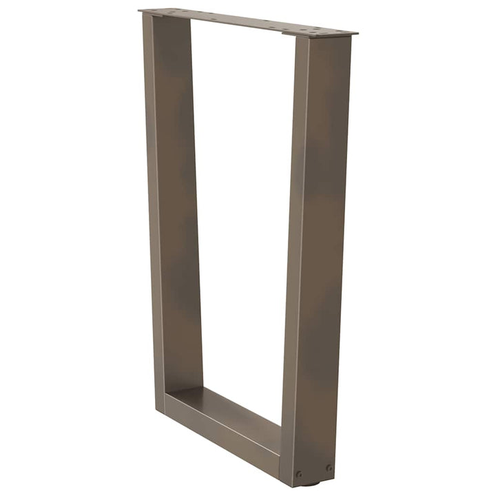 spisebordsben V-formet 2 stk. naturstål 70 x (72-73,3) cm stål