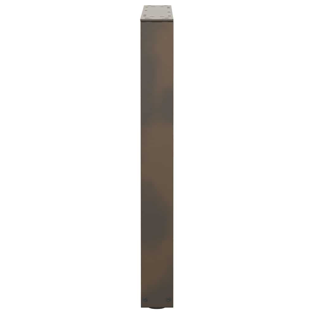spisebordsben V-formet 2 stk. naturstål 70 x (72-73,3) cm stål